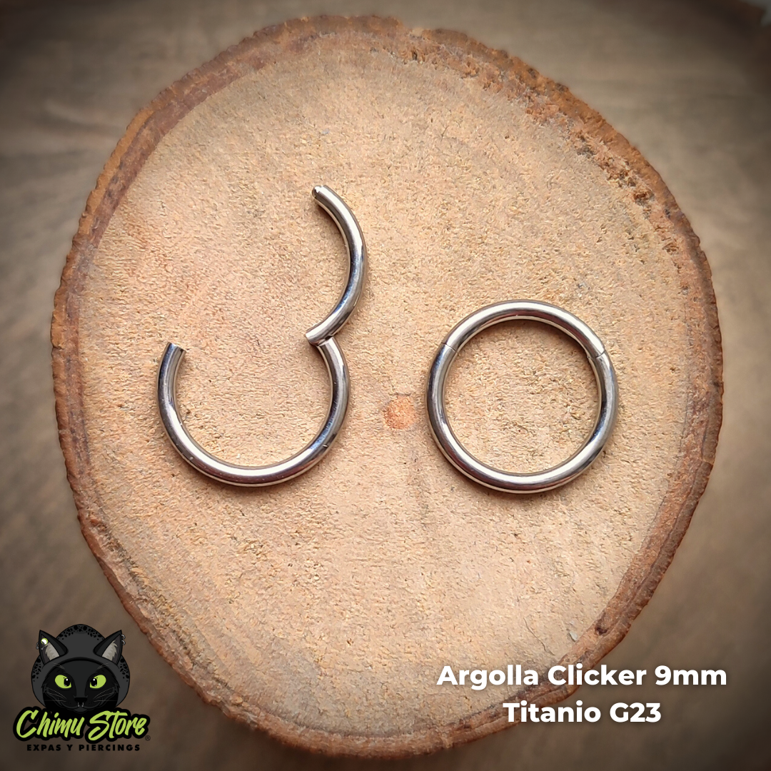 REP Argollas Clicker Titanio G23 - Tamaño 9mm (1,2mm;16G)