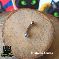 REP Banana Titanio G23 - Bolitas 3mm con Cristales (1,2mm;8mm) (16G)