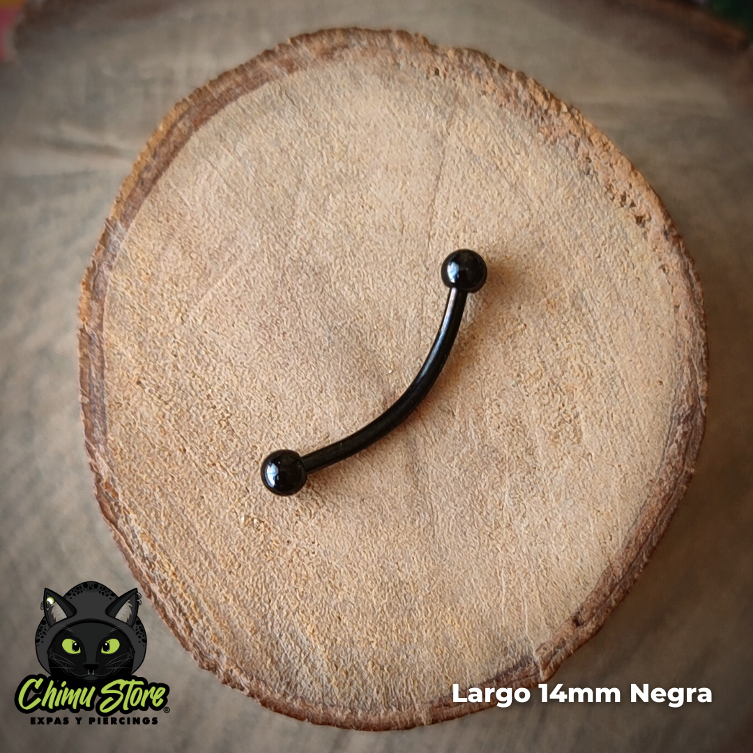 Banana Titanio G23 - Bolitas 3mm Negro (1,2mm) (16G)