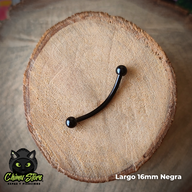 Banana Titanio G23 - Bolitas 3mm Negro (1,2mm) (16G)