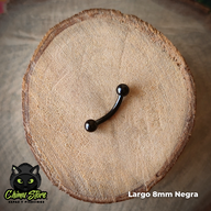 Banana Titanio G23 - Bolitas 3mm Negro (1,2mm) (16G)