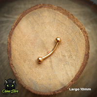 Banana Titanio G23 - Bolitas 3mm Dorado (1,2mm) (16G)