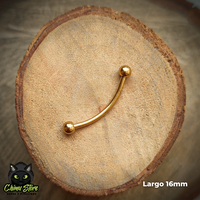 Banana Titanio G23 - Bolitas 3mm Dorado (1,2mm) (16G)