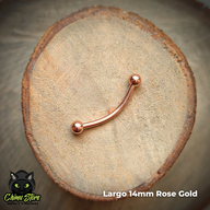 Banana Titanio G23 - Bolitas 3mm Rose Gold (1,2mm) (16G)