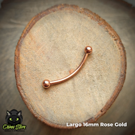 Banana Titanio G23 - Bolitas 3mm Rose Gold (1,2mm) (16G)