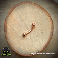 Banana Titanio G23 - Bolitas 3mm Rose Gold (1,2mm) (16G)