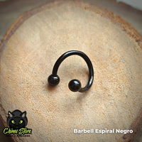 Barbell Espiral Titanio G23 - Tamaño 8mm (1,2mm;8mm) (16G)