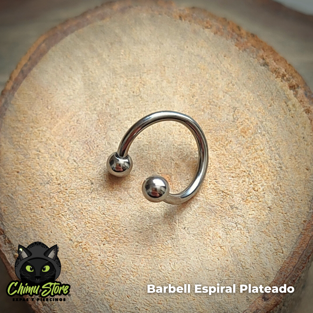 Barbell Espiral Titanio G23 - Tamaño 8mm (1,2mm;8mm) (16G)
