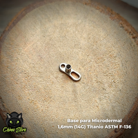 Base para Microdermal Titanio ASTM F-136 - (1,6mm) (14G)