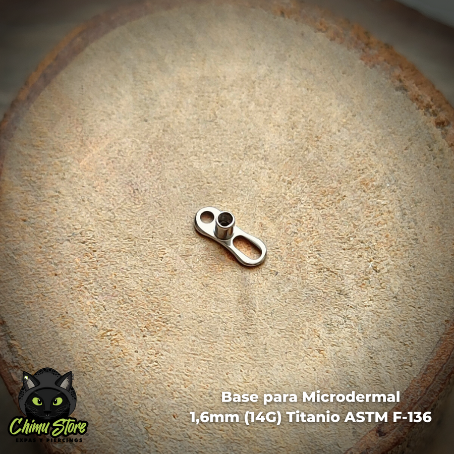 Base para Microdermal Titanio ASTM F-136 - (1,6mm) (14G)
