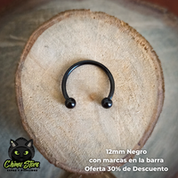 Circular Barbell Titanio G23 - Tamaño 12mm (1,2mm;16G)