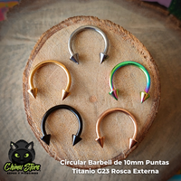 REP Circular Barbell Puntas Titanio G23 - Tamaño 10mm (1,2mm;16G)