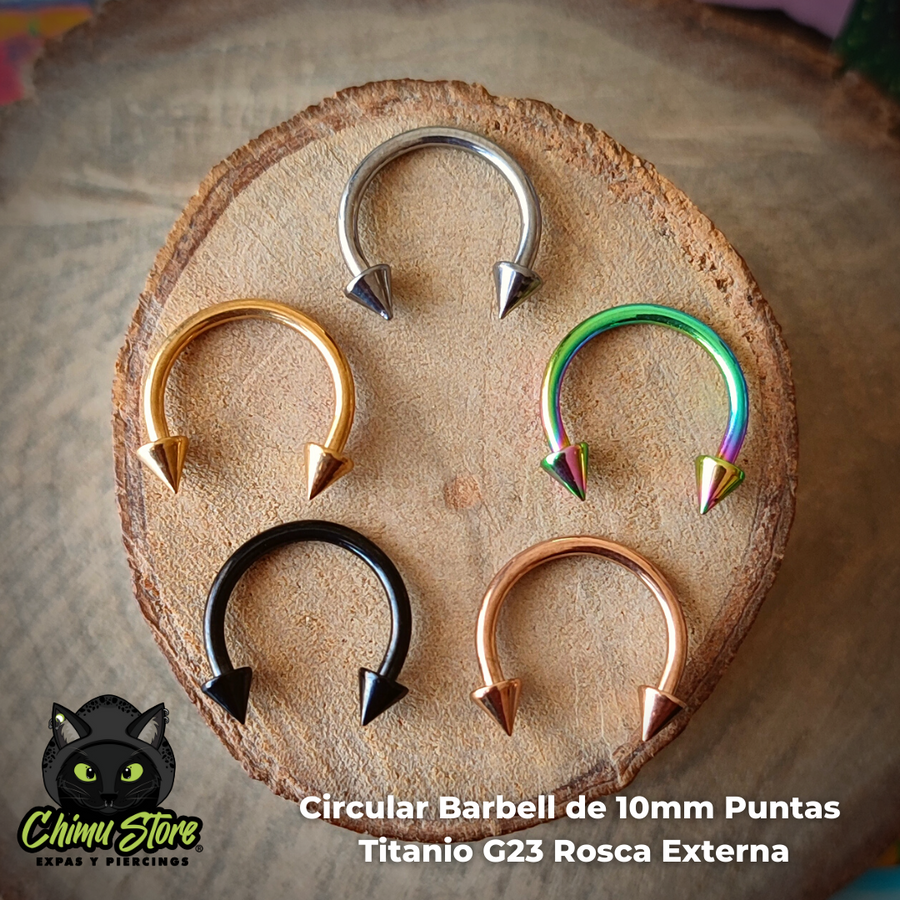 NEW Circular Barbell Titanio G23 - Puntas Tamaño 10mm (1,2mm) (16G)