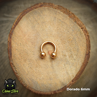 Circular Barbell Titanio G23 - Tamaño 6mm (1,2mm;16G)