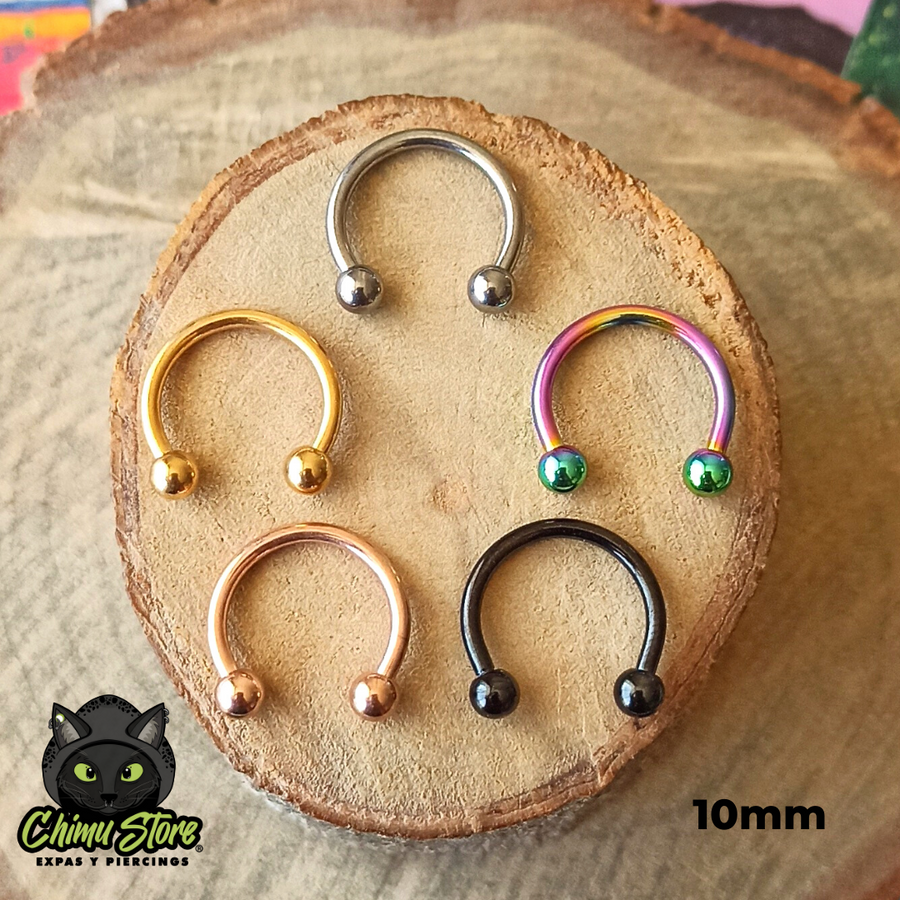 Circular Barbell Titanio G23 - Tamaño 10mm (1,2mm;10mm) (16G)