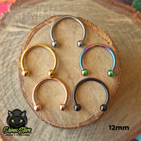 Circular Barbell Titanio G23 - Tamaño 12mm (1,2mm;16G)