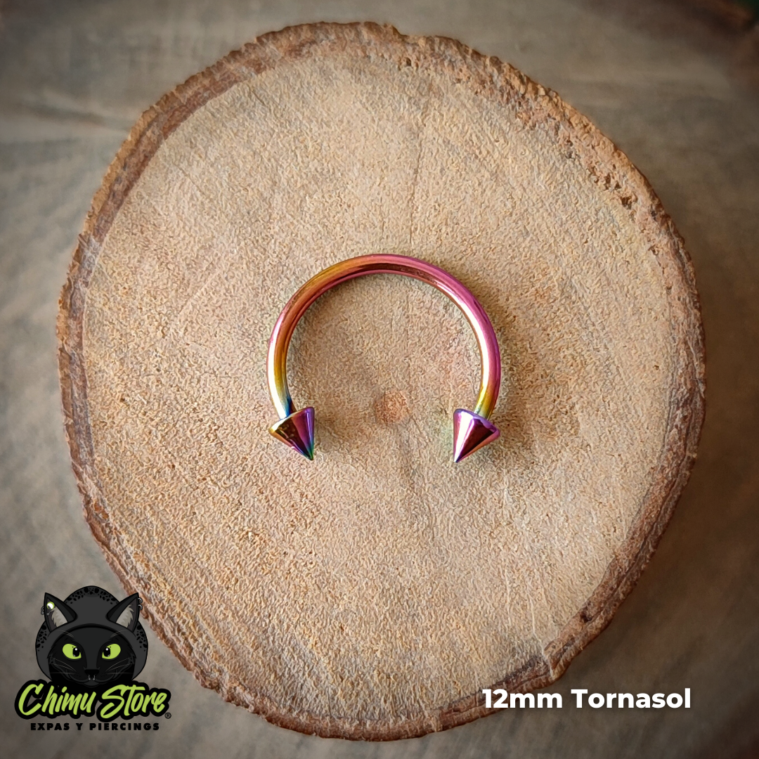 Circular Barbell Puntas Titanio G23 - Tamaño 12mm (1,2mm;16G)