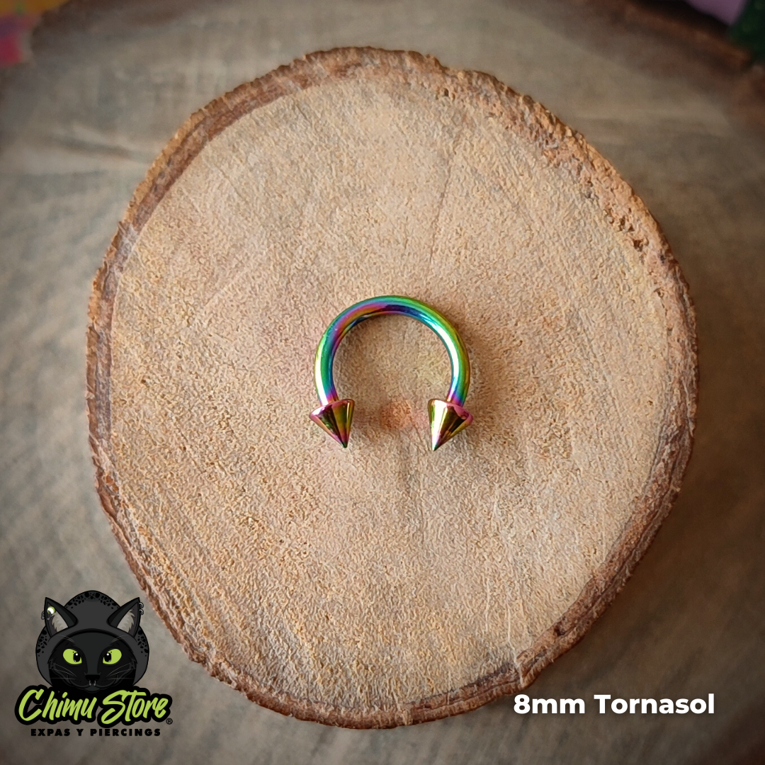 Circular Barbell Puntas Titanio G23 - Tamaño 8mm (1,2mm;16G)