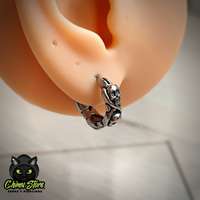 Piercing Lobulo Acero Inoxidable - Borde 4 Cráneos (1mm;11mm)