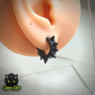 Piercing Lobulo Negro Acero Inoxidable - 8 Puntas (1mm;10mm)