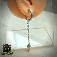Colgante Acero Inoxidable - Cadena Larga con Pendulo (1mm;12,5mm)