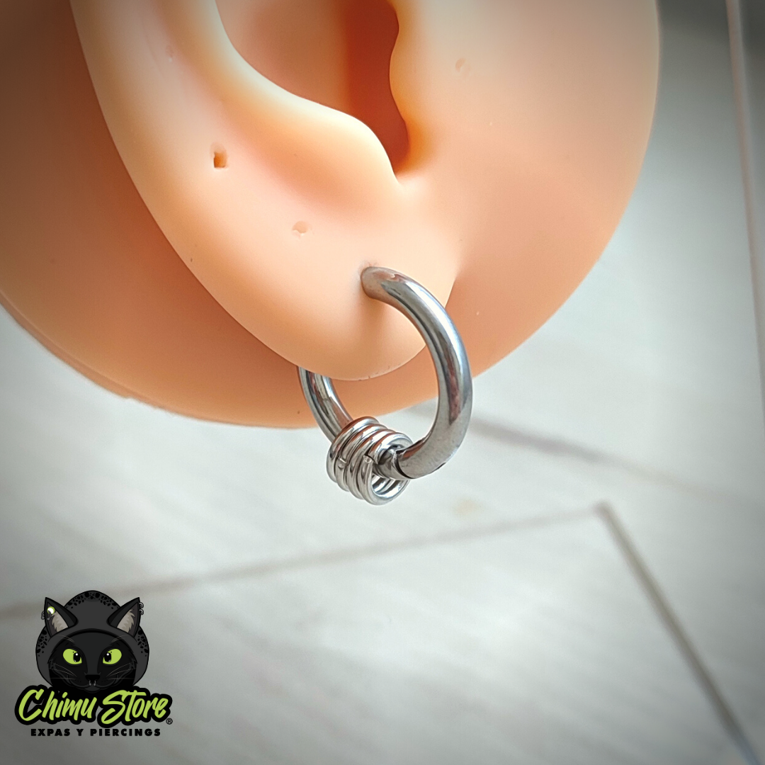 NEW Colgante Acero Inoxidable - 4 Argollitas (1mm;12mm)
