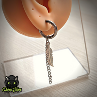 Colgante Acero Inoxidable - Pluma y Cadena (1mm;12mm) (18G)