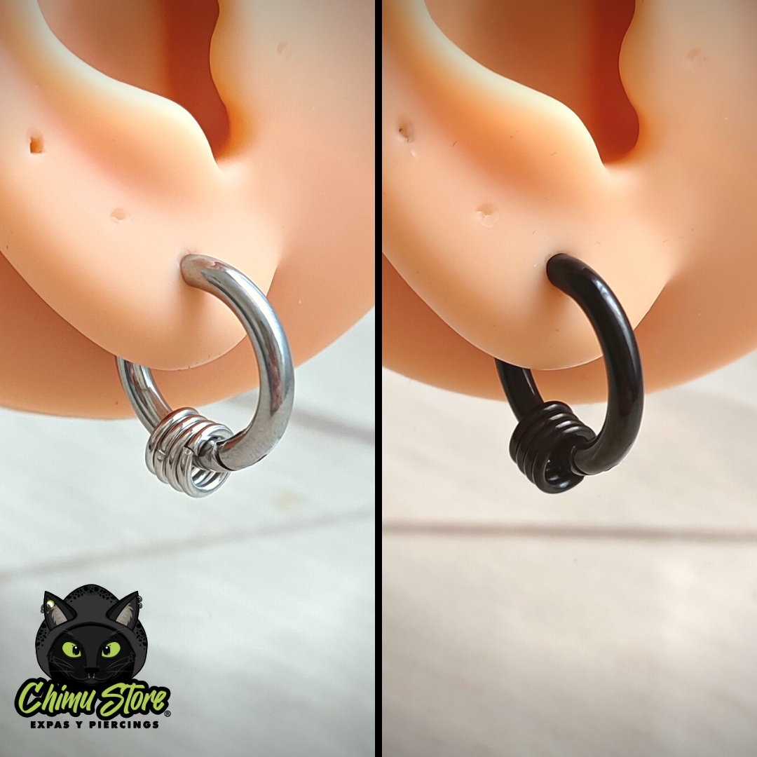 NEW Colgante Acero Inoxidable - 4 Argollitas (1mm;12mm)