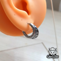 Piercing Lobulo Acero Inoxidable - Líneas Triangulares