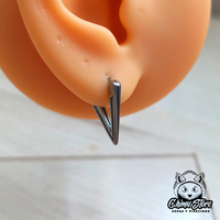 Piercing Lobulo Acero Inoxidable - Punta en V