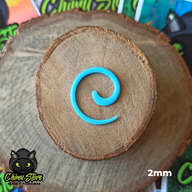 Expansores Acrílico - Espiral Celeste (1,6mm a 12mm)