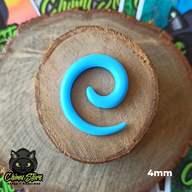 Expansores Acrílico - Espiral Celeste (1,6mm a 12mm)