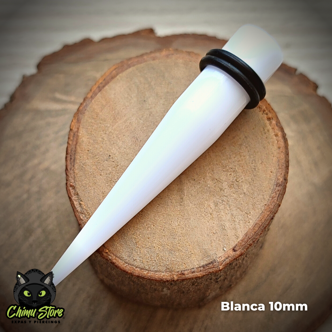 Expansores Acrílico - Estaca Blanca (1,6mm a 10mm)