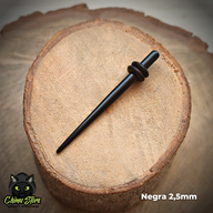 Expansores Acrílico - Estaca Negra (1,6mm a 10mm)