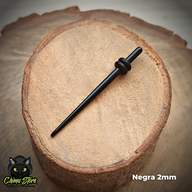 Expansores Acrílico - Estaca Negra (1,6mm a 10mm)