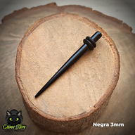 Expansores Acrílico - Estaca Negra (1,6mm a 10mm)