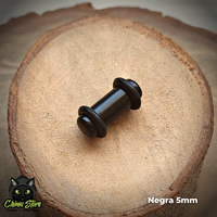 Expansiones Acrílico - Negras con Gomitas (1,6mm a 10mm)