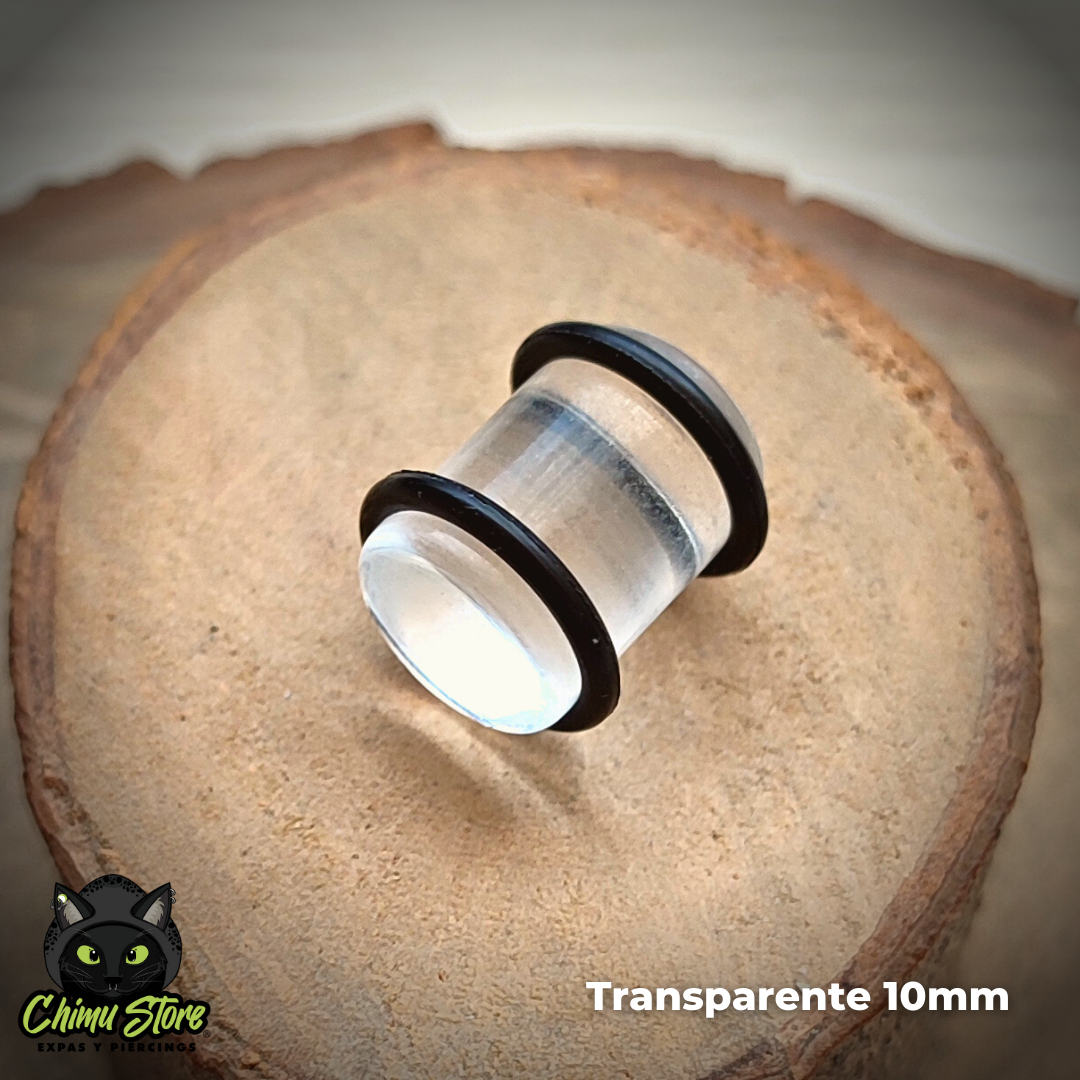 Expansiones Acrílico - Transparentes con Gomitas (1,6mm a 10mm)