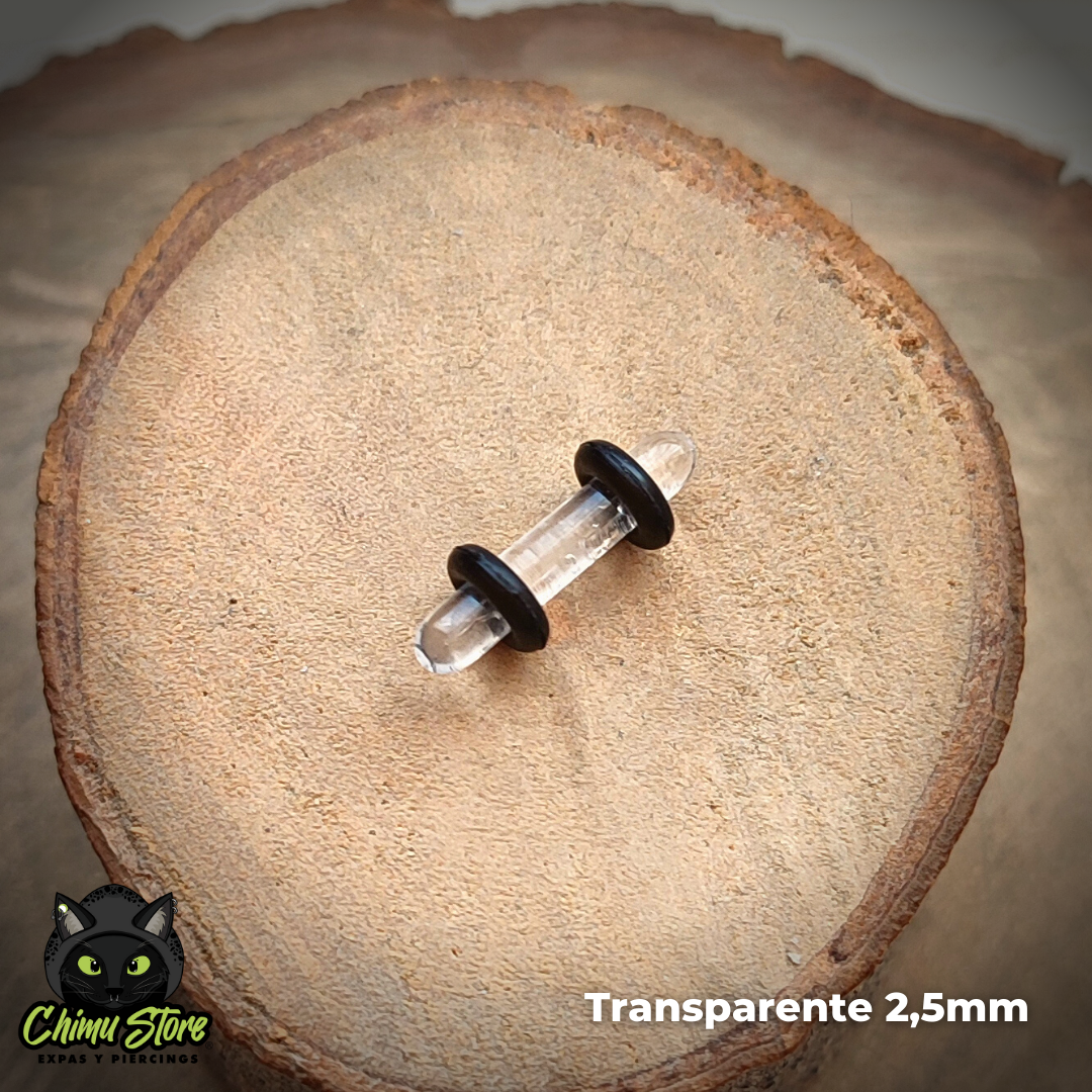 Expansiones Acrílico - Transparentes con Gomitas (1,6mm a 10mm)
