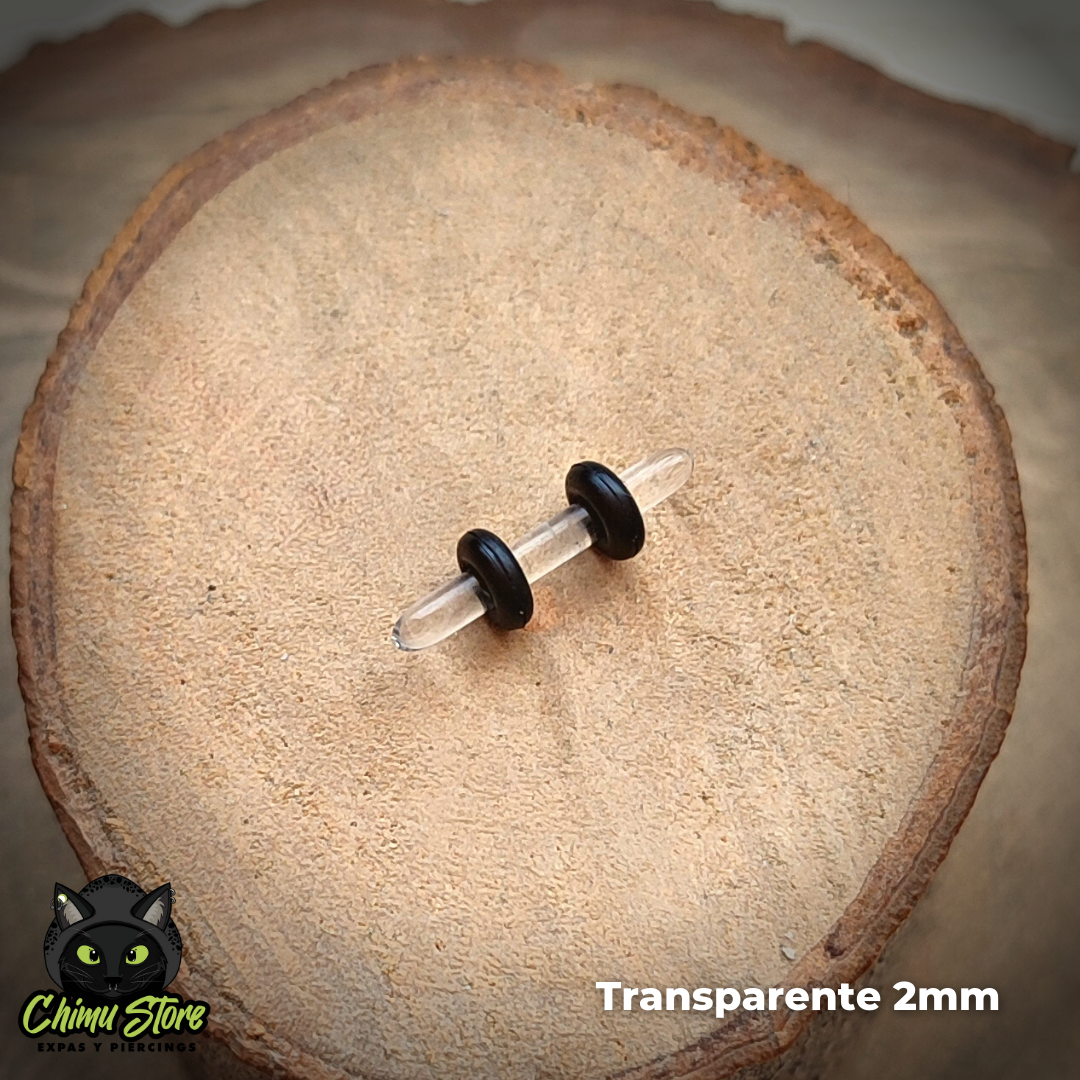 Expansiones Acrílico - Transparentes con Gomitas (1,6mm a 10mm)