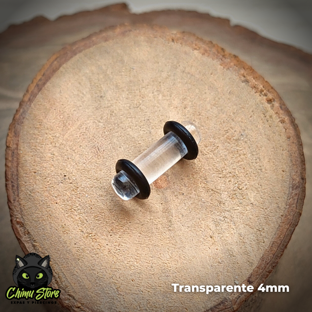 Expansiones Acrílico - Transparentes con Gomitas (1,6mm a 10mm)