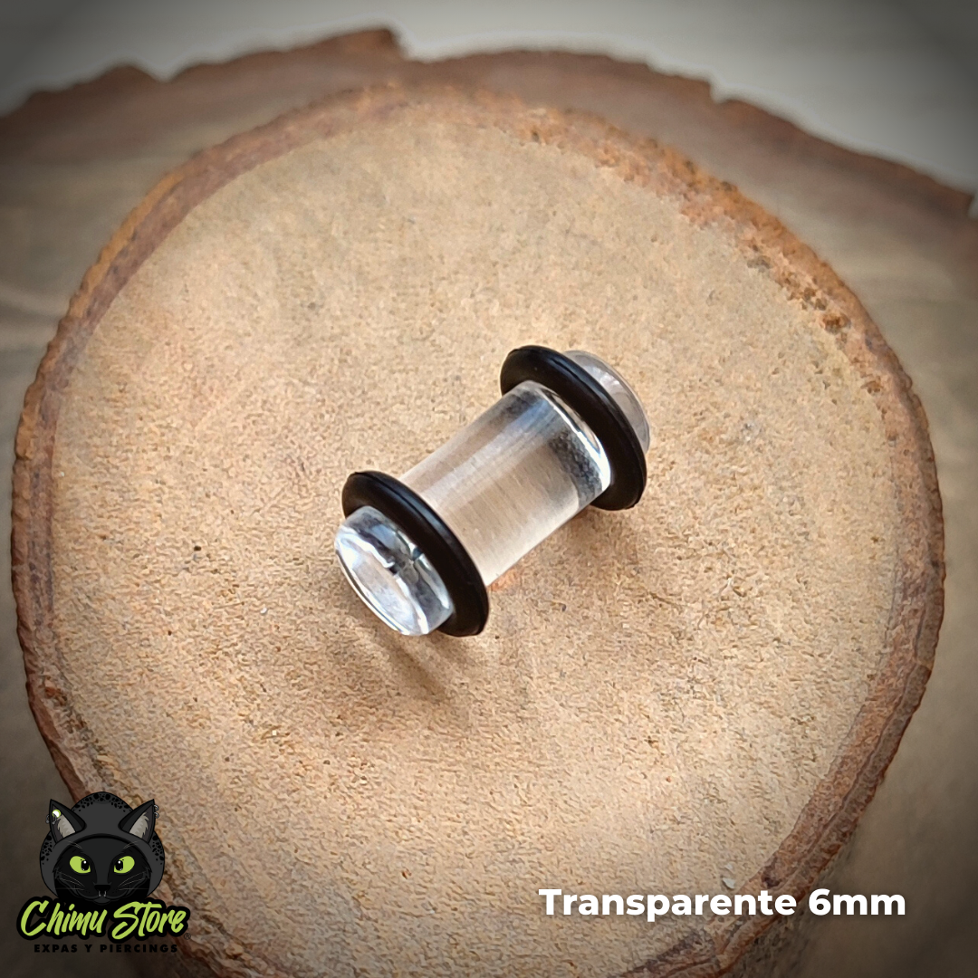 Expansiones Acrílico - Transparentes con Gomitas (1,6mm a 10mm)