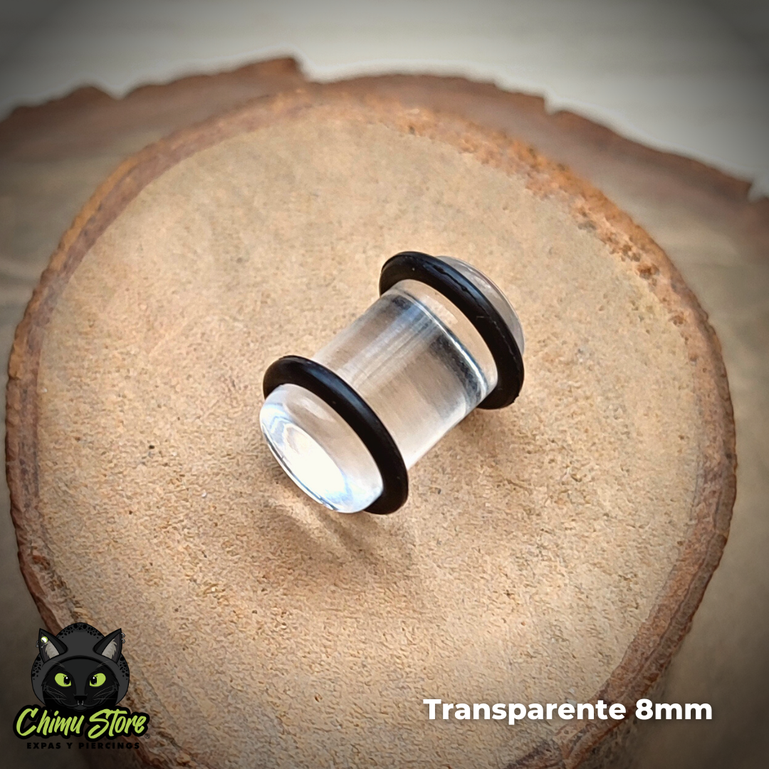 Expansiones Acrílico - Transparentes con Gomitas (1,6mm a 10mm)