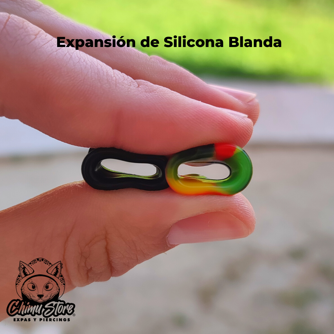 NEW Expansiones Silicona Blanda - Modelo ZSJ Color Negro (6mm a 25mm)