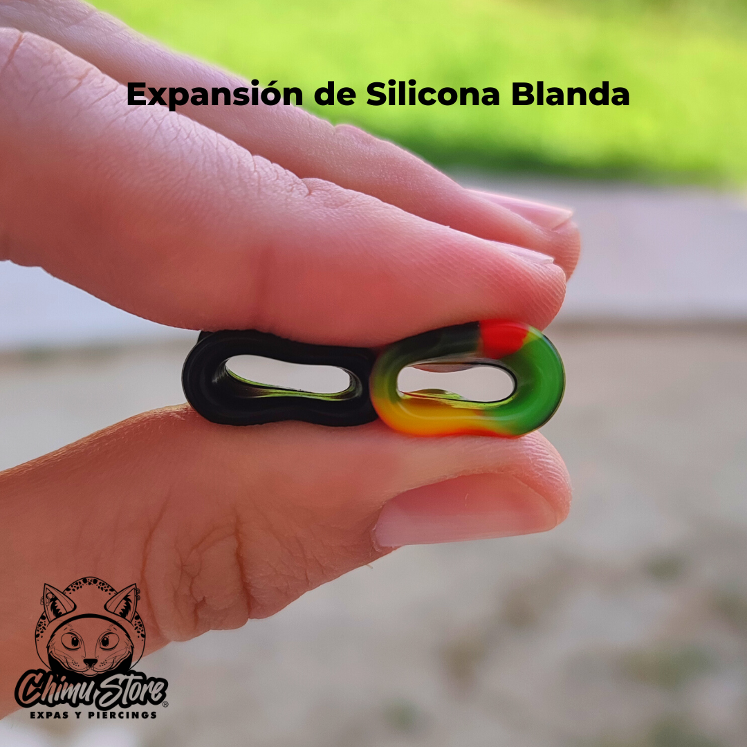 Expansiones Silicona Blanda - Modelo ZSJ Color Cuadricolor (6mm a 25mm)