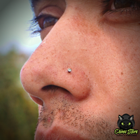 NEW Nostril Forma de L Titanio G23 - 5 Diseños (0,8mm;6+4mm) (20G)