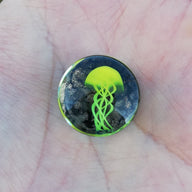 Expansion Pyrex - Medusa Amarilla Fondo Negro Burbujas Doradas (8mm a 16mm)