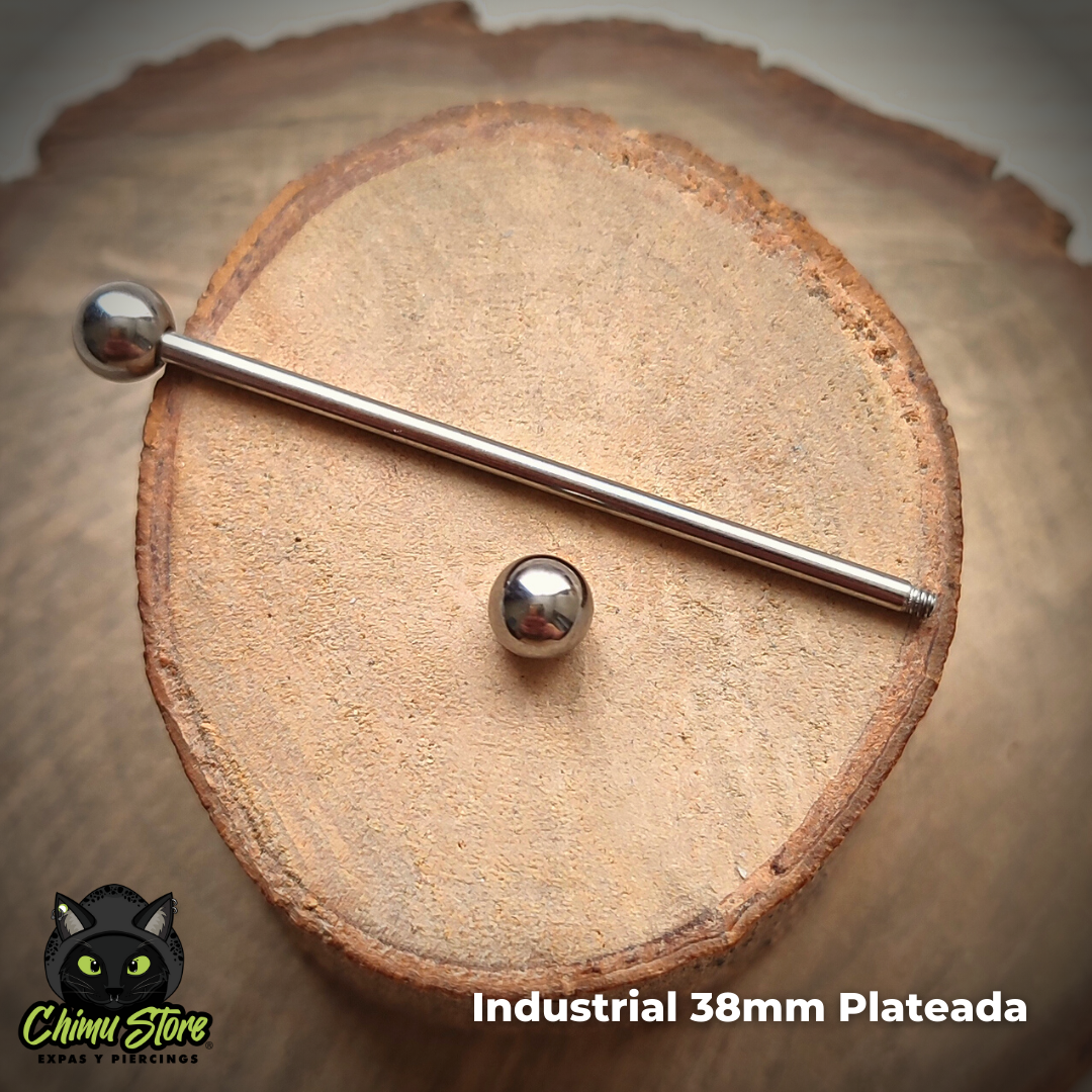 Industrial Barbell Titanio G23 - Bolitas (1,6mm;38mm;5x5) (14G)