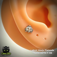 Labret Titanio ASTM F-136 - Abeja (1,2mm;8mm) (16G)