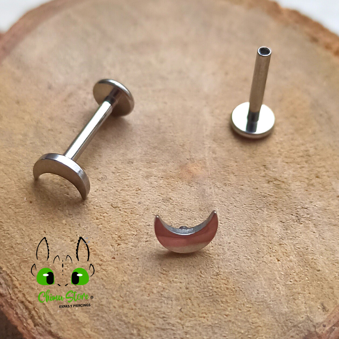 REP Labret Titanio ASTM F-136 - Luna (1,2mm;8mm) (16G)